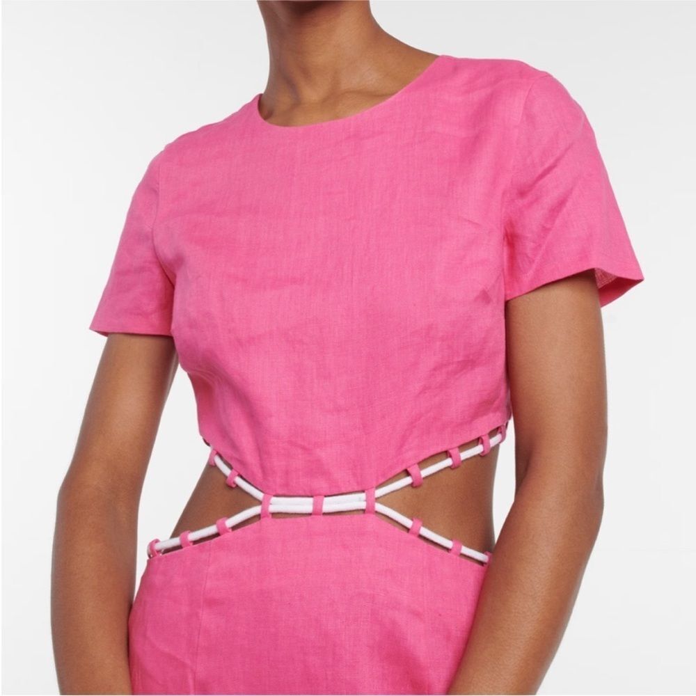 STAUD MATTEO DRESS Pink Size 10 - Picture 4 of 14